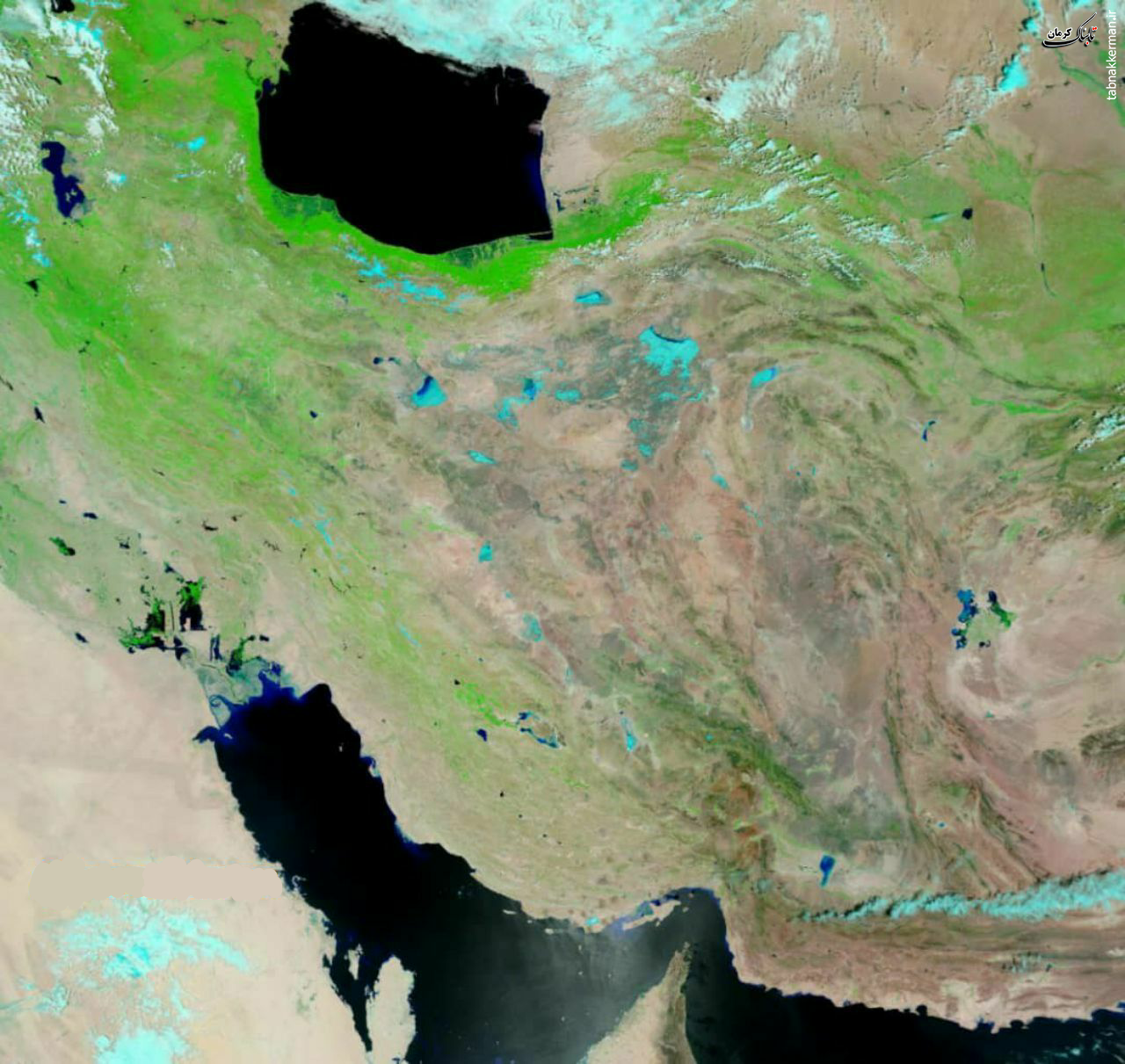عکسی که روز جمعه سازمان فضایی آمریکا از بهار ایران منتشر کرده است
