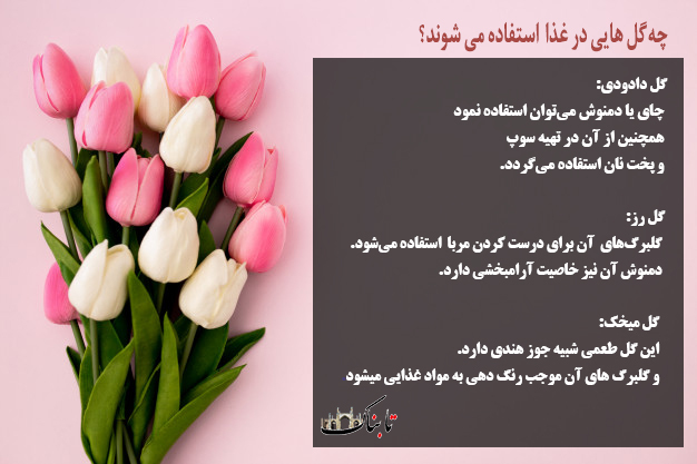 چه گل هایی در غذا استفاده می شوند؟