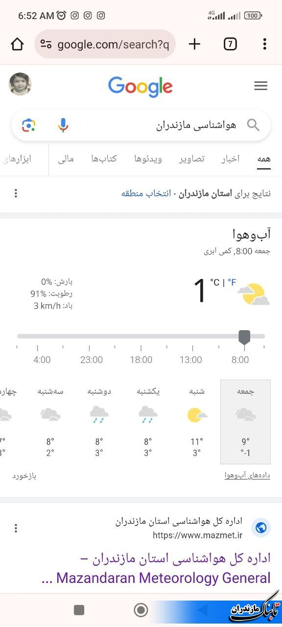 وضعیت جوی و متوسط دمای مازندران تا هفته آینده+ جدول